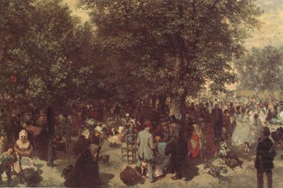Adolph von Menzel Afternoon in the Tuileries Garden (nn02) china oil painting image